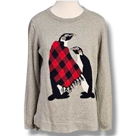 CROWN & IVY | 100% COTTON CROPPED SLEEVE CREW NECK SEQUIN SWEATER - NWOT! - Picture 2 of 13